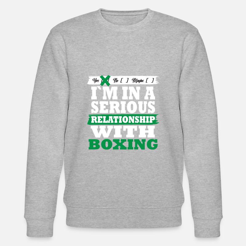 Boxing My serious relationship funny - Stanley/Stella Unisex Bio-Sweatshirt CHANGER  - Grau meliert