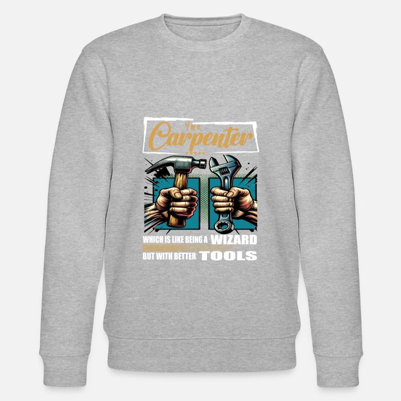 Carpenter Beruf Spruch Arbeiter - Stanley/Stella Unisex Bio-Sweatshirt CHANGER - Grau meliert