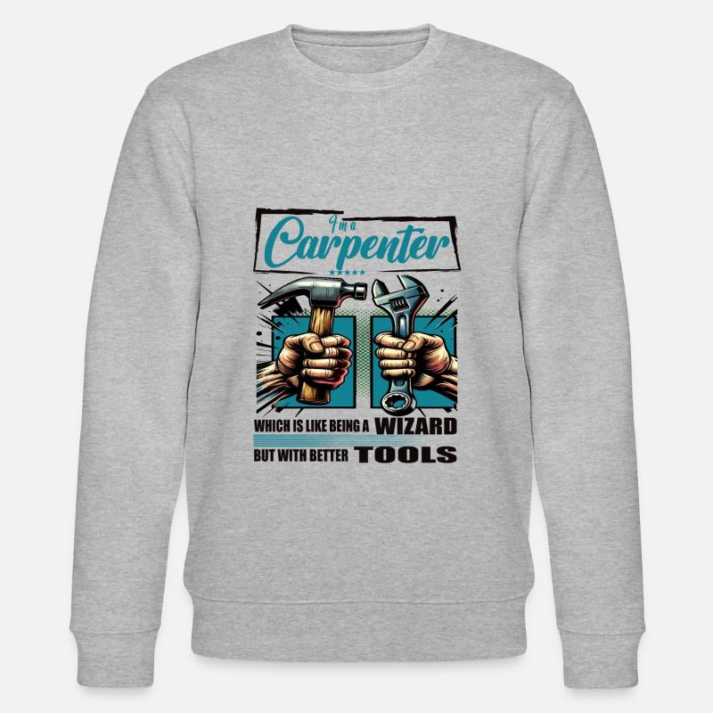 Carpenter Beruf Spruch Arbeiter - Stanley/Stella Unisex Bio-Sweatshirt CHANGER - Grau meliert