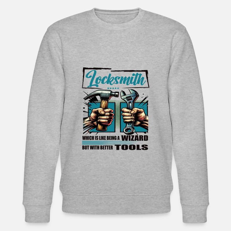 Locksmith Beruf Spruch Arbeiter - Stanley/Stella Unisex Bio-Sweatshirt CHANGER  - Grau meliert