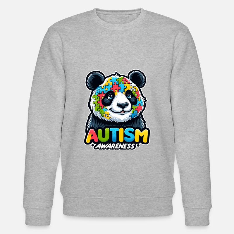 Autism Awareness puzzles piece - Stanley/Stella Unisex Bio-Sweatshirt CHANGER  - Grau meliert