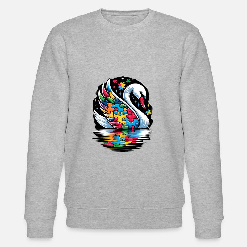Autism Awareness puzzles piece - Stanley/Stella Unisex Bio-Sweatshirt CHANGER  - Grau meliert