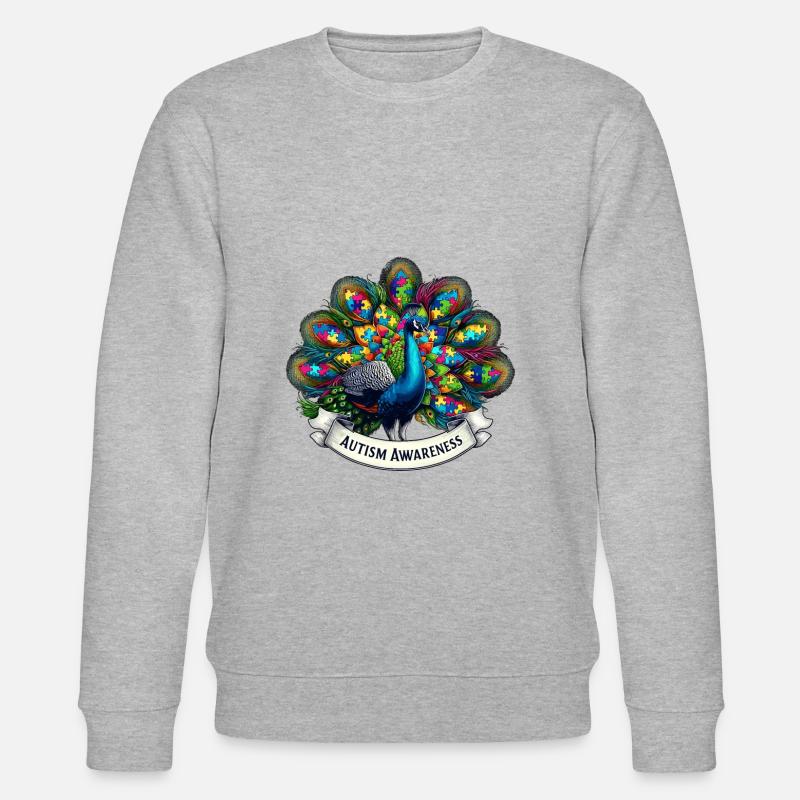Autism Awareness puzzles piece - Stanley/Stella Unisex Bio-Sweatshirt CHANGER  - Grau meliert