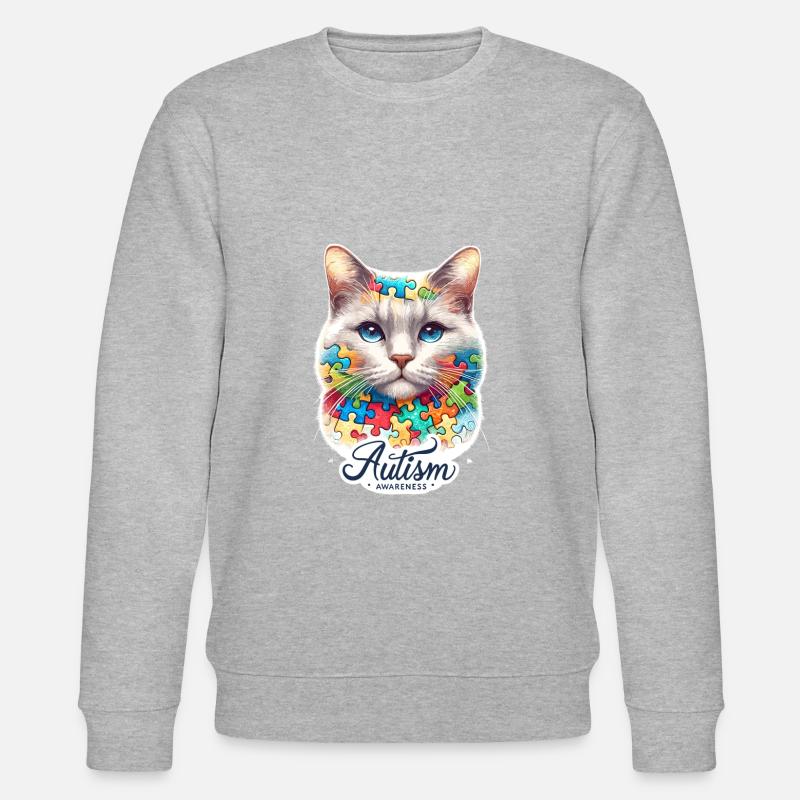 Autism Awareness puzzles piece - Stanley/Stella Unisex Bio-Sweatshirt CHANGER  - Grau meliert