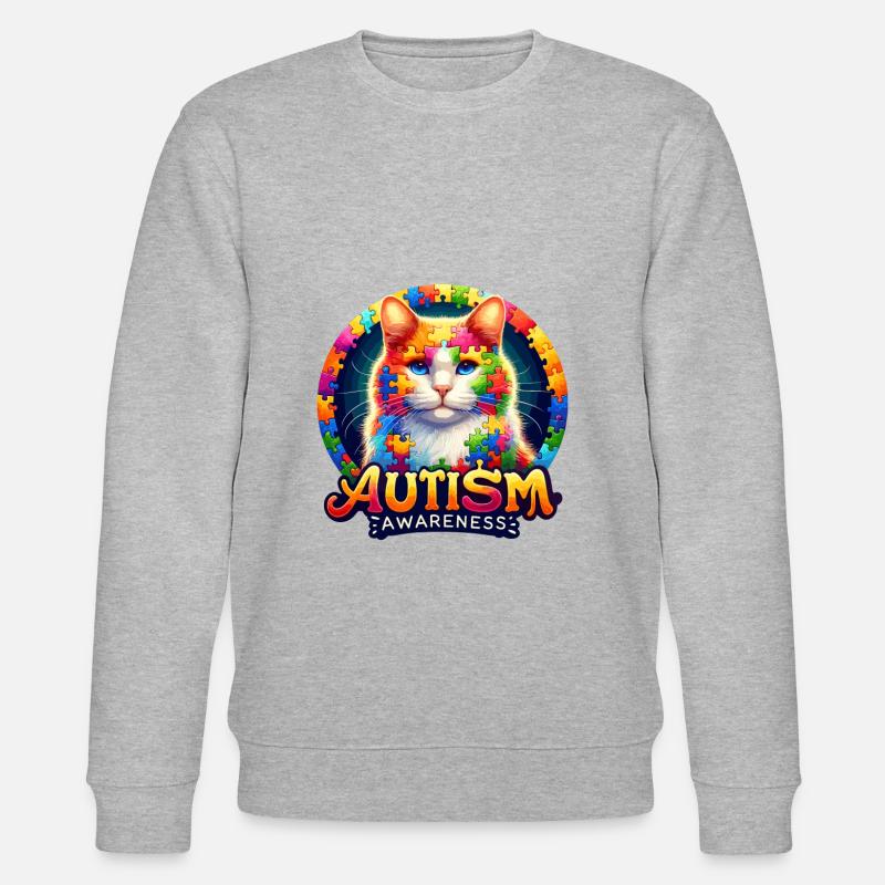 Autism Awareness puzzles piece - Stanley/Stella Unisex Bio-Sweatshirt CHANGER  - Grau meliert