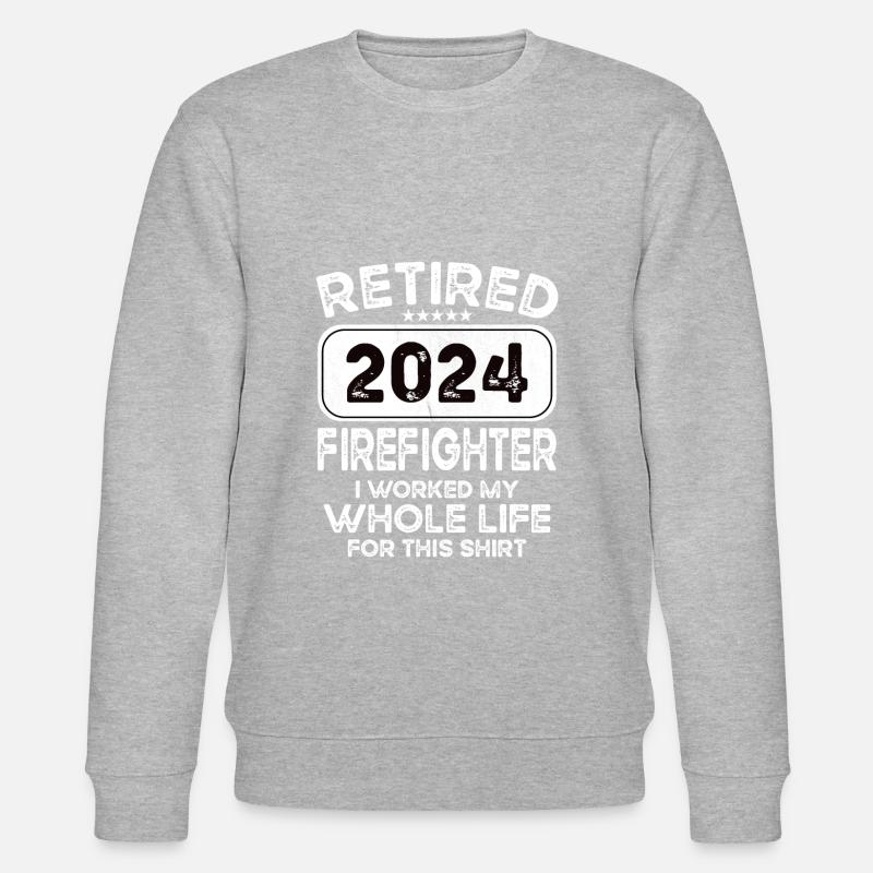 Retired Firefighter 2024 - Stanley/Stella CHANGER Unisex Organic Sweatshirt - heather grey