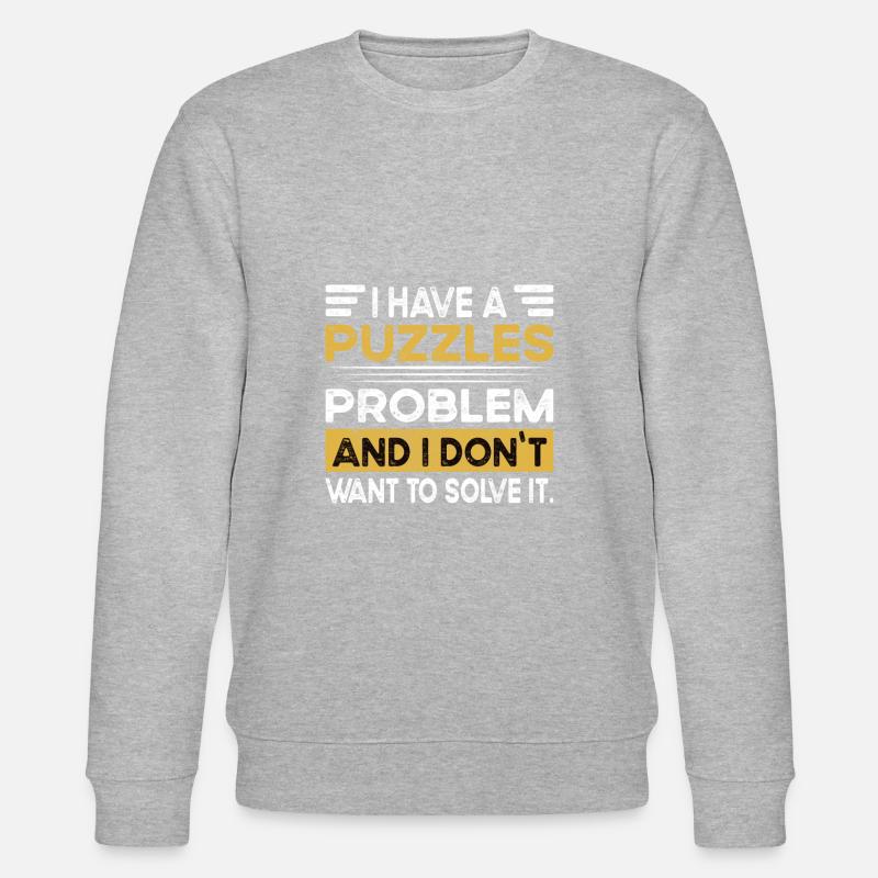 Puzzles is my hobby - Stanley/Stella CHANGER Unisex Organic Sweatshirt - heather grey
