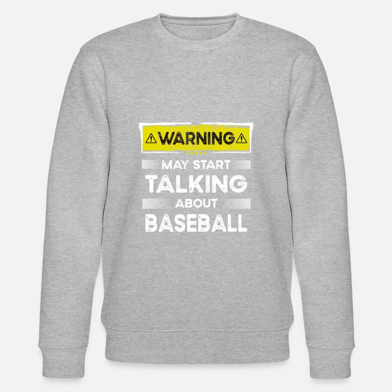 Talking about Baseball funny - Stanley/Stella Unisex Bio-Sweatshirt CHANGER  - Grau meliert