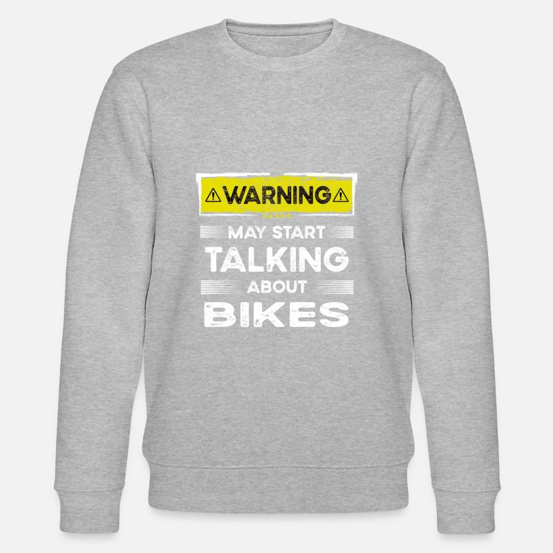 Talking about Bikes funny - Stanley/Stella CHANGER Unisex Organic Sweatshirt - heather grey