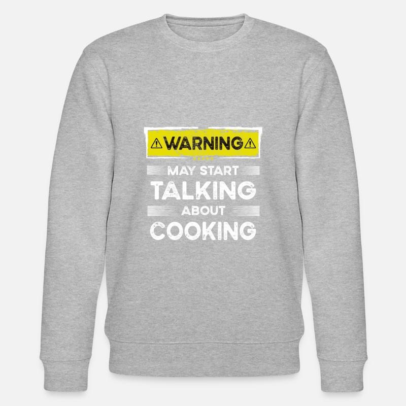 Talking about Cooking funny - Stanley/Stella Unisex Bio-Sweatshirt CHANGER - Grau meliert