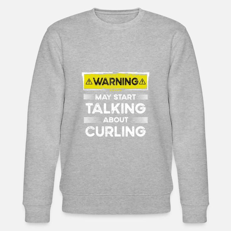 Talking about Curling funny - Stanley/Stella Unisex Bio-Sweatshirt CHANGER  - Grau meliert