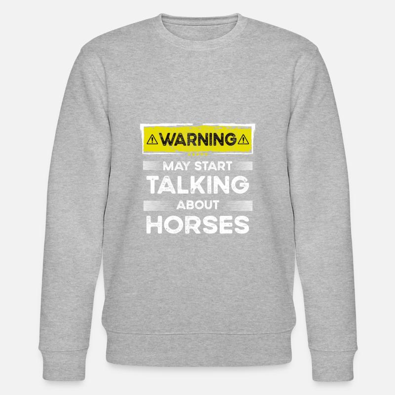 Parler de chevaux drôle - Sweat bio CHANGER Stanley/Stella Unisexe - gris chiné