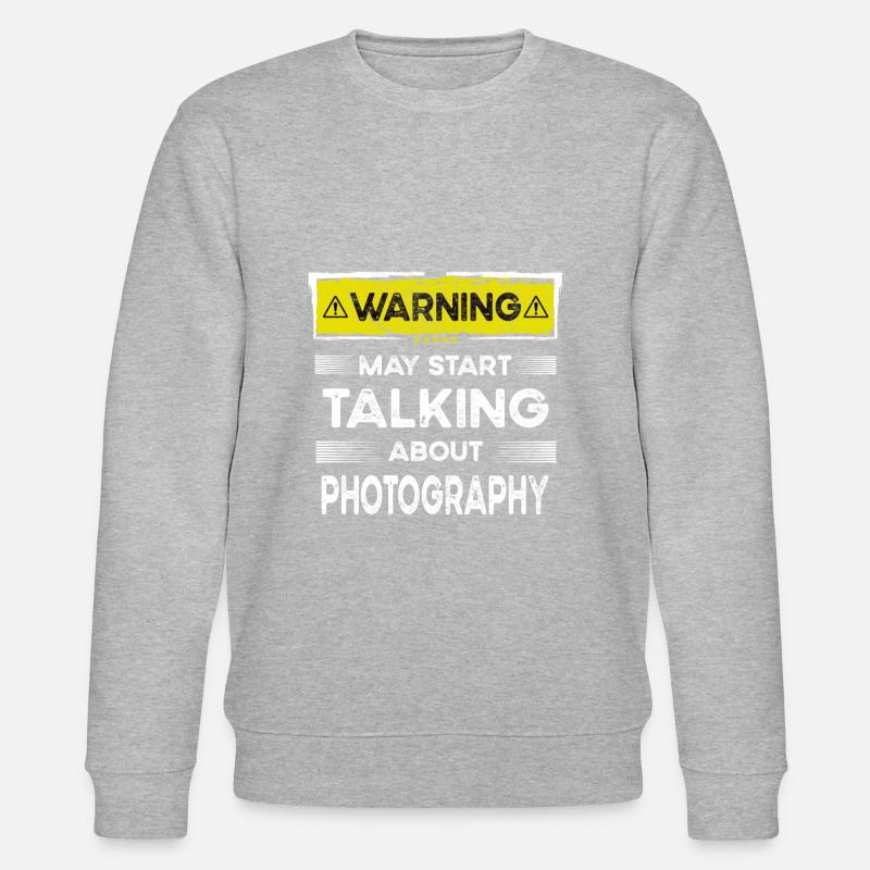 Talking about Photography funny - Stanley/Stella Unisex Bio-Sweatshirt CHANGER  - Grau meliert
