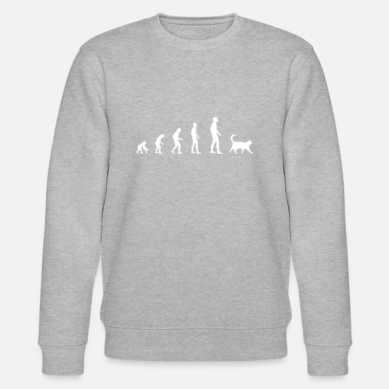Cat - Evolution - Stanley/Stella CHANGER Unisex Organic Sweatshirt - heather grey