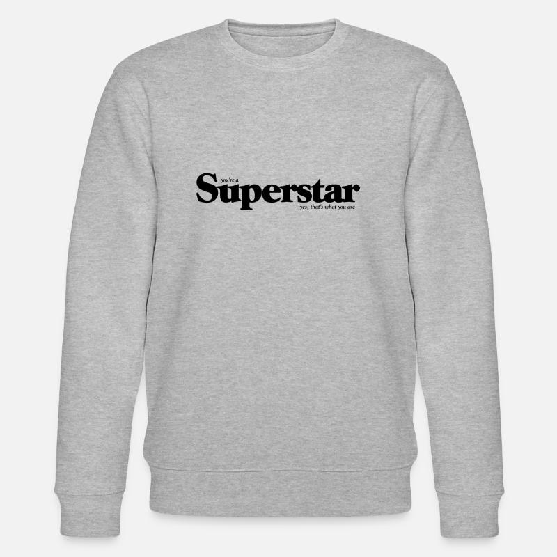 Superstar (voll schwarz) - Stanley/Stella Unisex Bio-Sweatshirt CHANGER  - Grau meliert
