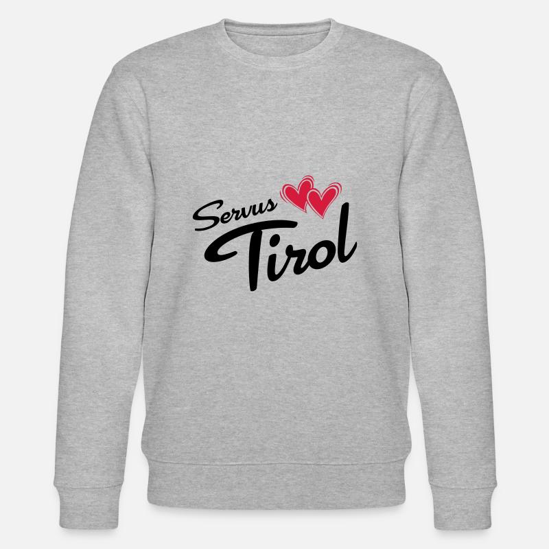 Servus Tirol mit Doppelherz - Stanley/Stella Unisex Bio-Sweatshirt CHANGER  - Grau meliert