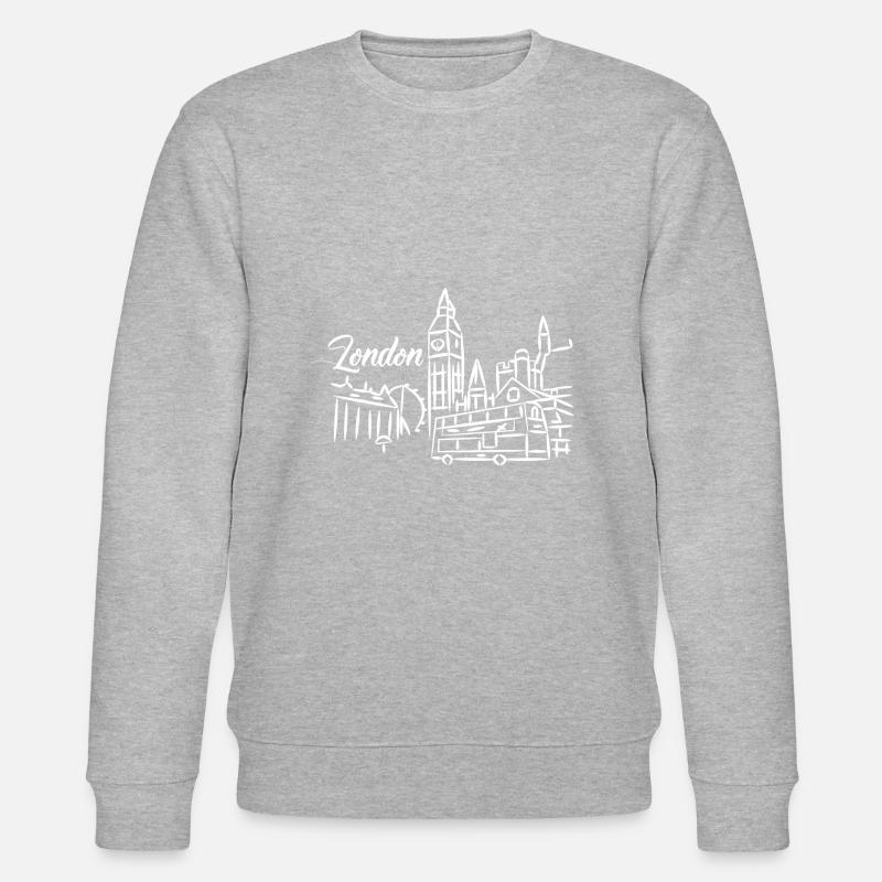 England! London! Souvenir! Geschenk - Stanley/Stella Unisex Bio-Sweatshirt CHANGER  - Grau meliert