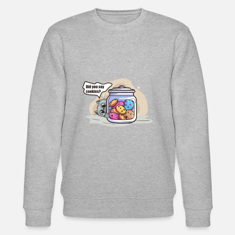 Cat & Biscuits: A Perfect Duo - Stanley/Stella CHANGER Unisex Organic Sweatshirt - heather grey