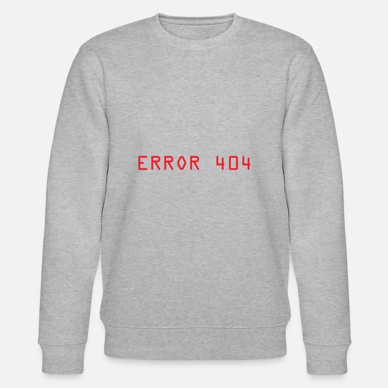 Error 404 computer - Stanley/Stella CHANGER Unisex Organic Sweatshirt - heather grey