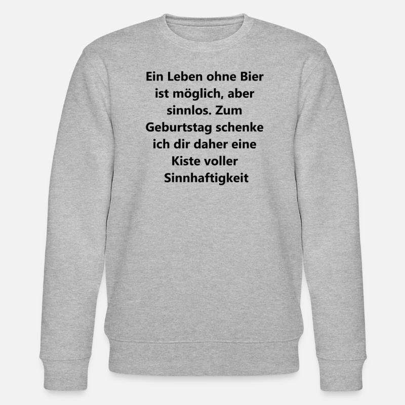 Bier-Geschenkkiste - Stanley/Stella Unisex Bio-Sweatshirt CHANGER  - Grau meliert
