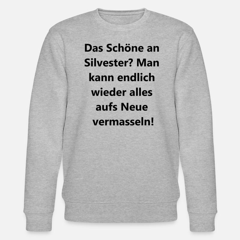 Silvester Fail Geschenk - Stanley/Stella Unisex Bio-Sweatshirt CHANGER  - Grau meliert