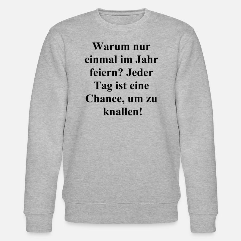 Knallhartes Silvestergeschenk - Stanley/Stella Unisex Bio-Sweatshirt CHANGER  - Grau meliert