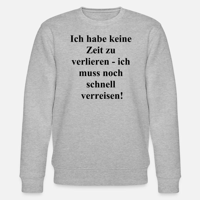 Reisezeit Geschenk - Stanley/Stella Unisex Bio-Sweatshirt CHANGER  - Grau meliert