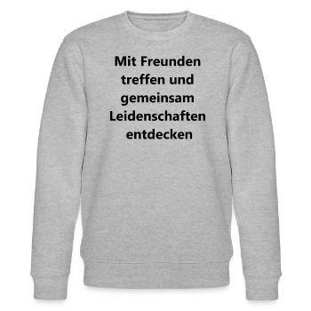 Kreatives Geschenk - Stanley/Stella Unisex Bio-Sweatshirt CHANGER  - Grau meliert - Vorne - Nik (191cm) & Marisol (170cm)