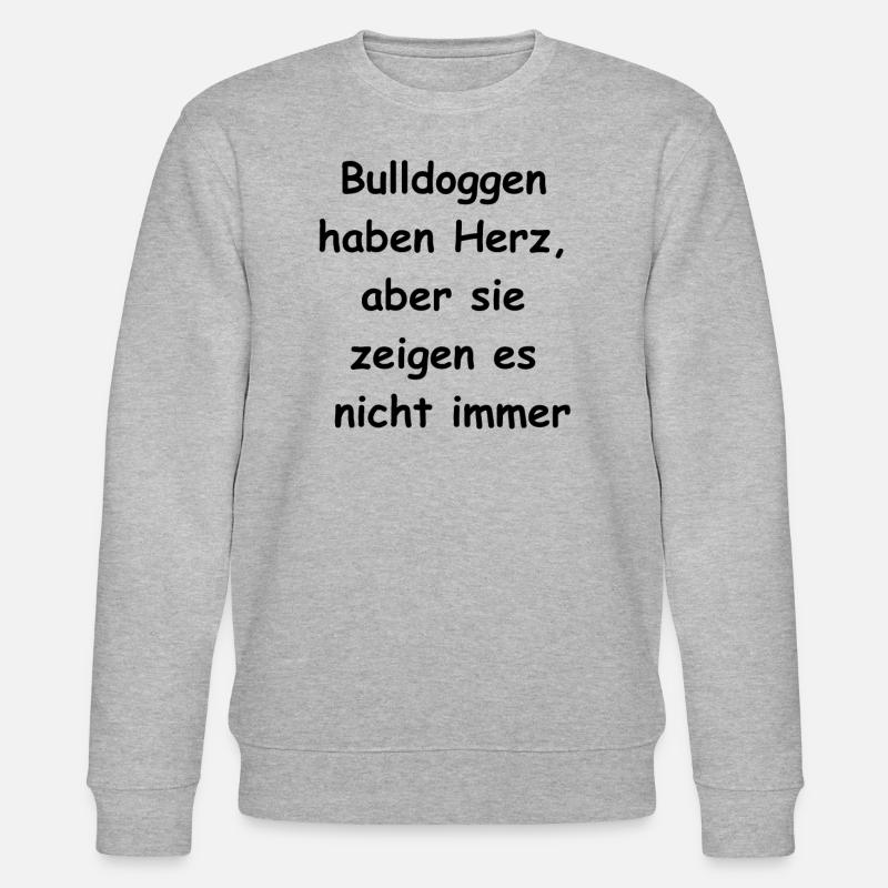 Herzige Bulldogge Geschenk - Stanley/Stella Unisex Bio-Sweatshirt CHANGER  - Grau meliert