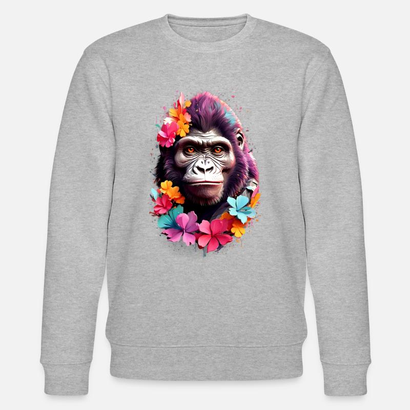 Gorilla V1 24 09 - Stanley/Stella Unisex Bio-Sweatshirt CHANGER  - Grau meliert