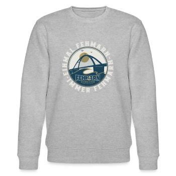 Fehmarn Ostsee - Stanley/Stella Unisex Bio-Sweatshirt CHANGER  - Grau meliert - Vorne - Nik (191cm) & Marisol (170cm)