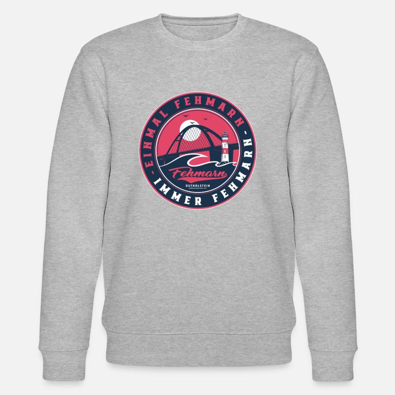 Fehmarn Badge Ostholstein - Stanley/Stella Unisex Bio-Sweatshirt CHANGER  - Grau meliert