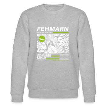 Fehmarn Ostsee - Stanley/Stella Unisex Bio-Sweatshirt CHANGER  - Grau meliert - Vorne - Nik (191cm) & Marisol (170cm)