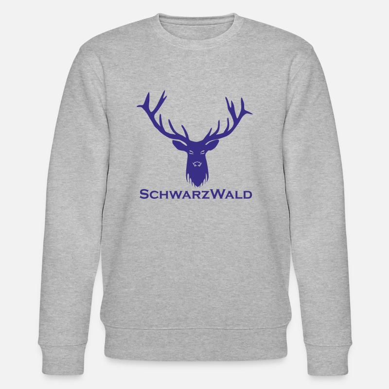 Schwarzwald Hirsch - Uni blau - Stanley/Stella Unisex Bio-Sweatshirt CHANGER - Grau meliert