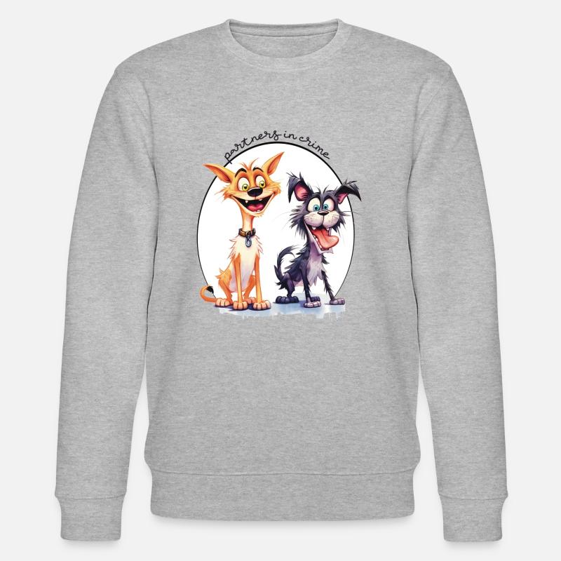 Partners In Crime | Dark Text - Stanley/Stella Unisex Bio-Sweatshirt CHANGER  - Grau meliert