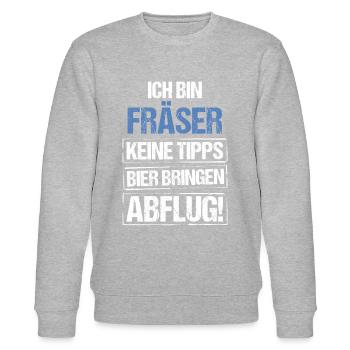 I'm a milling cutter - bring beer and take off - Stanley/Stella CHANGER Unisex Organic Sweatshirt - heather grey - Front - Nik (191cm) & Marisol (170cm)