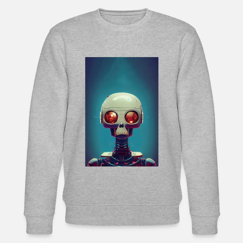 Roboter 02 - Stanley/Stella Unisex Bio-Sweatshirt CHANGER  - Grau meliert