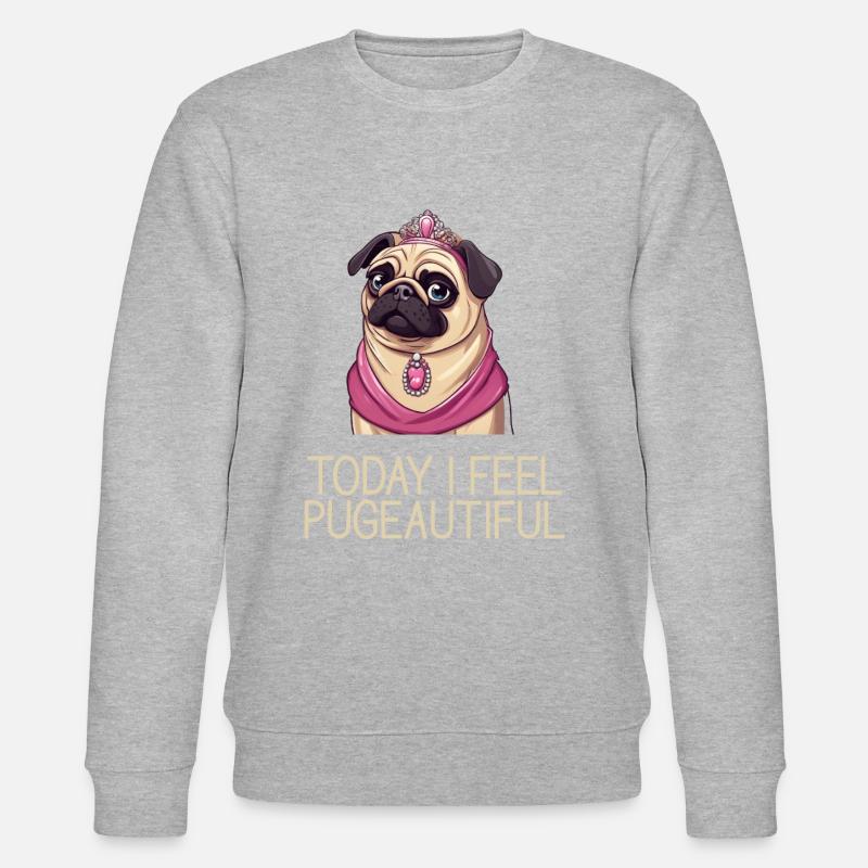 Mops - Stanley/Stella Unisex Bio-Sweatshirt CHANGER  - Grau meliert