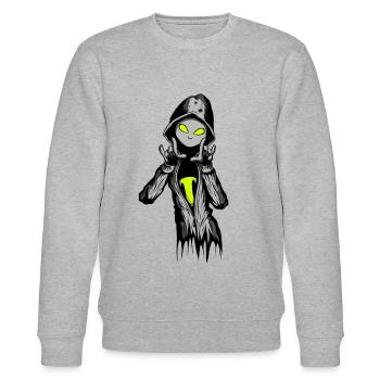 Krass - Stanley/Stella Unisex Bio-Sweatshirt CHANGER  - Grau meliert - Vorne - Nik (191cm) & Marisol (170cm)