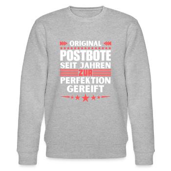 Zur Perfektion gereifter Postbote - Stanley/Stella Unisex Bio-Sweatshirt CHANGER  - Grau meliert - Vorne - Nik (191cm) & Marisol (170cm)