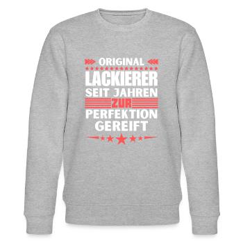 Zur Perfektion gereifter Lackierer - Stanley/Stella Unisex Bio-Sweatshirt CHANGER  - Grau meliert - Vorne - Nik (191cm) & Marisol (170cm)