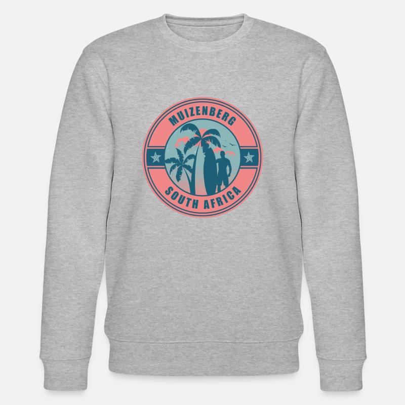 Muizenberg Südafrika Sommer Surf Design - Stanley/Stella Unisex Bio-Sweatshirt CHANGER  - Grau meliert