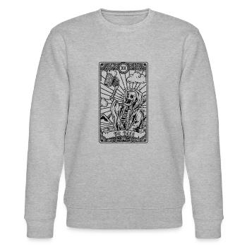 The Beer I Gothic Tarot Card I Fortune Teller - Stanley/Stella Unisex Bio-Sweatshirt CHANGER  - Grau meliert - Vorne - Nik (191cm) & Marisol (170cm)