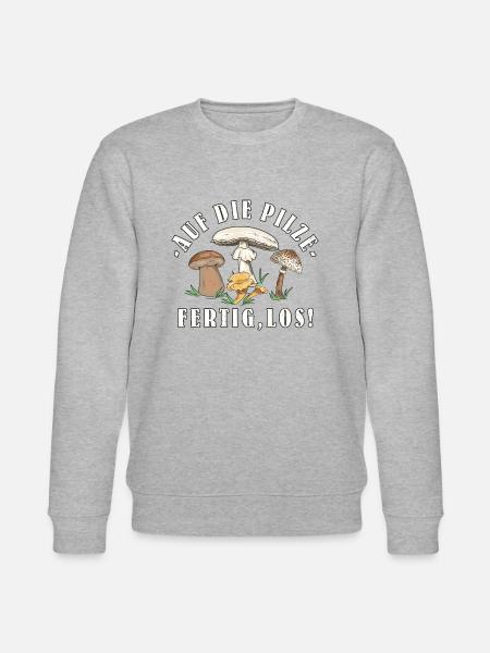 Pilzsammler Pilze suchen lustiges Pilzliebhaber - Stanley/Stella Unisex Bio-Sweatshirt CHANGER - Grau meliert