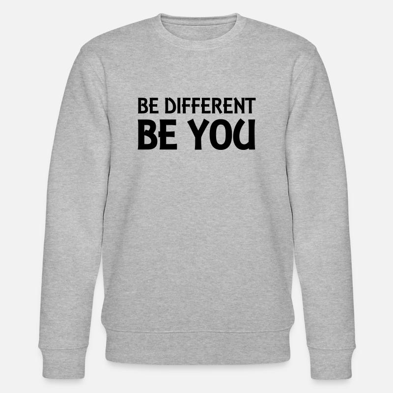 Be different - be you - Stanley/Stella Unisex Bio-Sweatshirt CHANGER  - Grau meliert