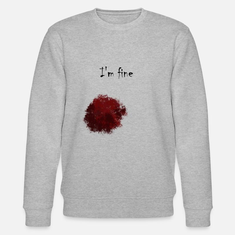 I'm fine - Stanley/Stella Unisex Bio-Sweatshirt CHANGER  - Grau meliert