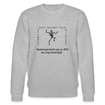 Torwart - Stanley/Stella Unisex Bio-Sweatshirt CHANGER  - Grau meliert - Vorne - Nik (191cm) & Marisol (170cm)