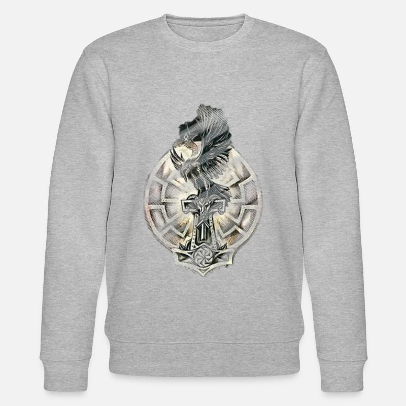 Thor hammer - Stanley/Stella CHANGER Unisex Organic Sweatshirt - heather grey