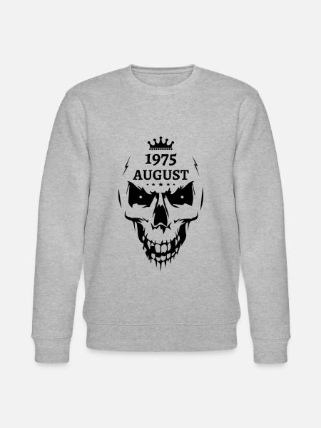 August 1975 Totenkopf - Stanley/Stella Unisex Bio-Sweatshirt CHANGER - Grau meliert