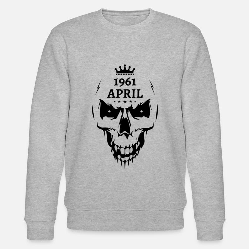 April 1961 Totenkopf - Stanley/Stella Unisex Bio-Sweatshirt CHANGER  - Grau meliert
